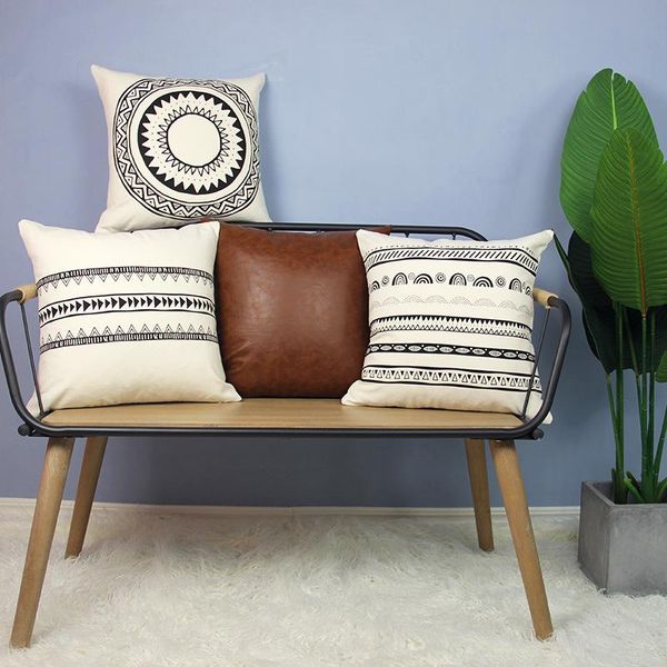 cushion/decorative pillow black white cotton canvas pieced pu cushion cover geometric home decorative pillowcase pillowsham 45x45cm/30x50cm
cushion/decorative pillow black white cotton canvas pieced pu cushion cover geometric home decorative pillowcase pillowsham 45x45cm/30x50cm