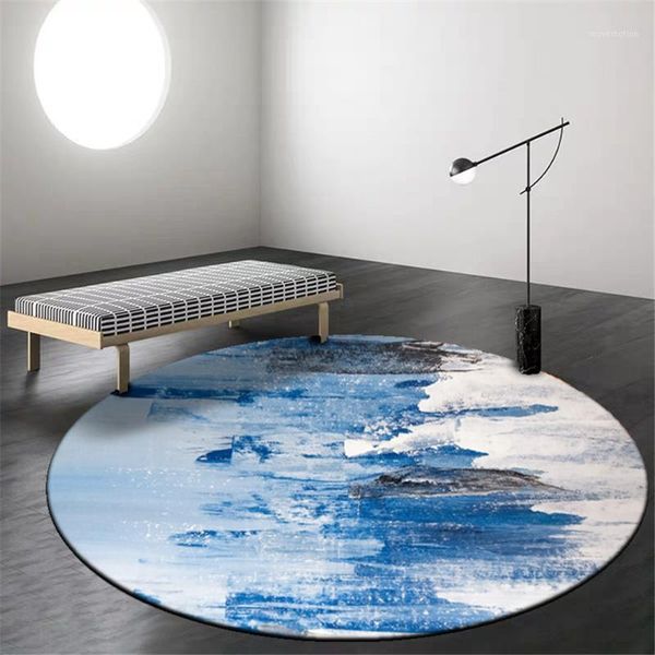 blue white glacier round chair mat abstract painting carpet bedroom floor mat corridor decorative bedside carpet1 
blue white glacier round chair mat abstract painting carpet bedroom floor mat corridor decorative bedside carpet1