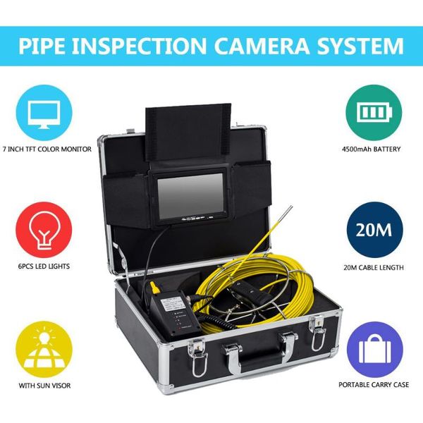 7'' lcd monitor 6.5mm lens underwater pipeline industrial waterproof drain sewer pipe inspection video recorder
7'' lcd monitor 6.5mm lens underwater pipeline industrial waterproof drain sewer pipe inspection video recorder