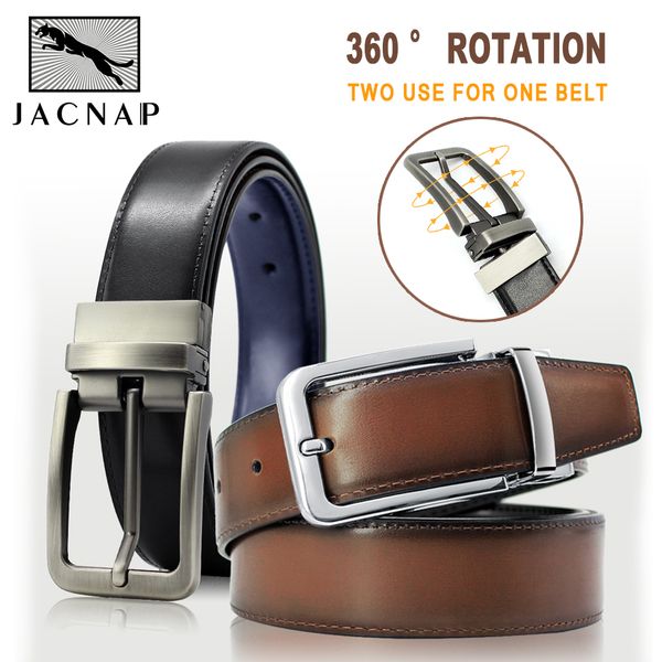 jacnaip pin buckle leather mens belt rotatable luxury reversible belts for men jeans cowhide belts genuine 2 in 1 j1209, Black;brown
jacnaip pin buckle leather mens belt rotatable luxury reversible belts for men jeans cowhide belts genuine 2 in 1 j1209, Black;brown