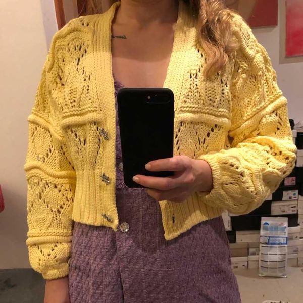 women's knits & tees eliasha boho chic crochet hollow knitted short cardigan sweater women 2021 winter long sleeve jewelry button yello, White
women's knits & tees eliasha boho chic crochet hollow knitted short cardigan sweater women 2021 winter long sleeve jewelry button yello, White