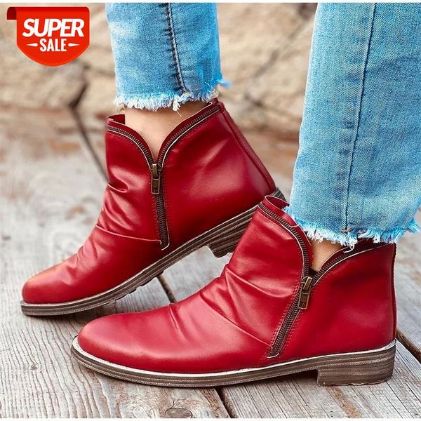 leather ankle boots women short boots autumn winter shoes zipper retro punk ladies waterproof flat shoes botas mujer #dv1d, Black
leather ankle boots women short boots autumn winter shoes zipper retro punk ladies waterproof flat shoes botas mujer #dv1d, Black