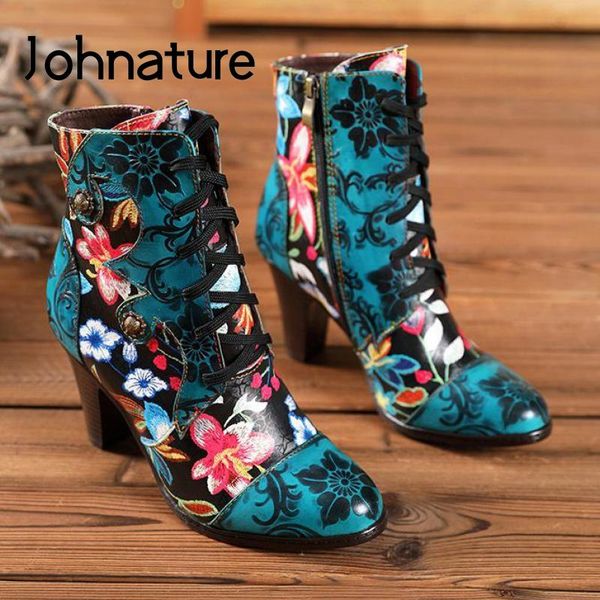 johnature 2021 new women shoes high heels boots hand-painted genuine leather zip national style leisure vintage platform boots, Black
johnature 2021 new women shoes high heels boots hand-painted genuine leather zip national style leisure vintage platform boots, Black