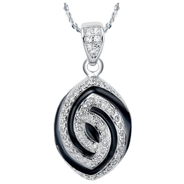 chains nice arrival white plated black epoxy with clear crystal pendant necklace, Silver
chains nice arrival white plated black epoxy with clear crystal pendant necklace, Silver