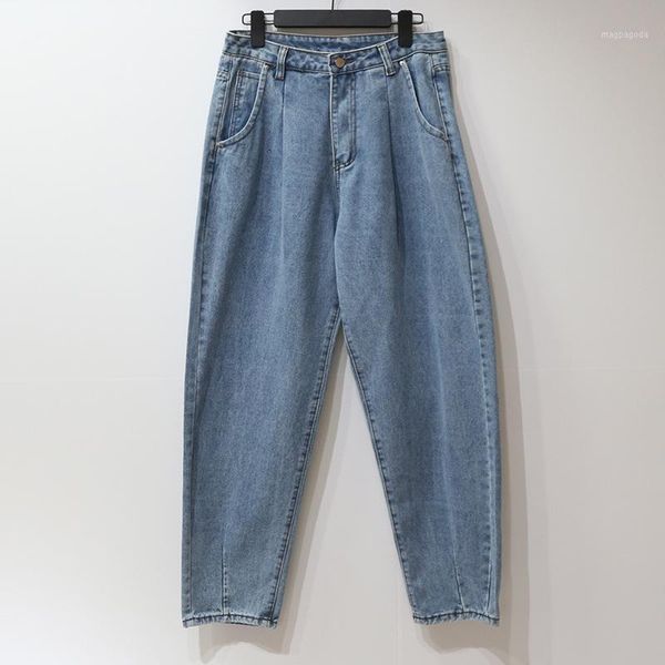 jeans women's high waist slimming spring and autumn fashion all-match washable straight pleated loose harlan denim trousers1, Blue
jeans women's high waist slimming spring and autumn fashion all-match washable straight pleated loose harlan denim trousers1, Blue