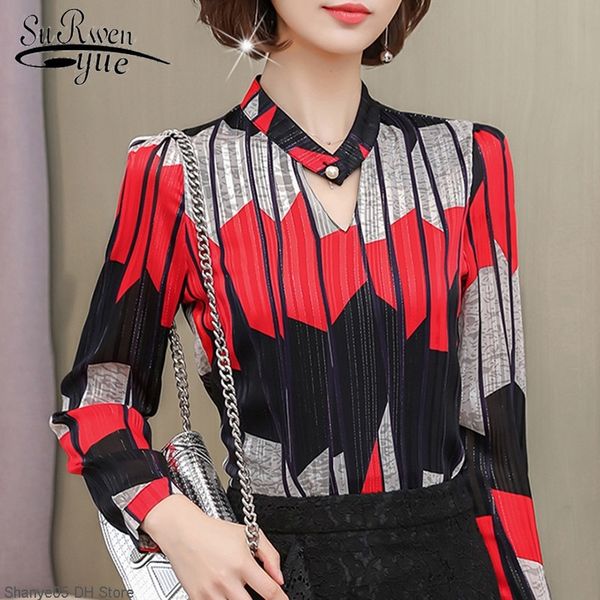 women and blouses ladies print chiffon blouse shirt long sleeve plus size stripe women's clothing blusas 0092 30 y200828, White
women and blouses ladies print chiffon blouse shirt long sleeve plus size stripe women's clothing blusas 0092 30 y200828, White