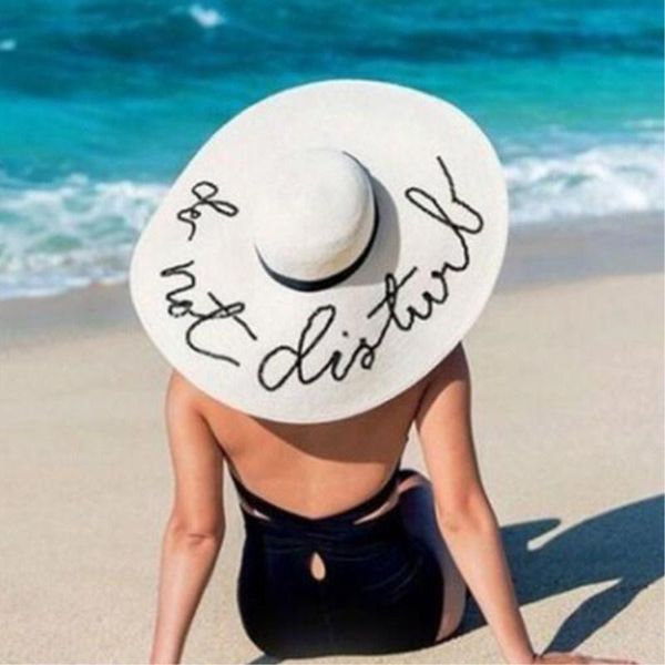 stingy brim hats seioum summer large sun for women fashion sequins letter do not disturb embroidery folded floppy hat bohemia beach cap, Blue;gray
stingy brim hats seioum summer large sun for women fashion sequins letter do not disturb embroidery folded floppy hat bohemia beach cap, Blue;gray