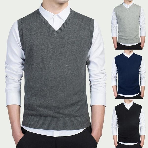 autumn winter mens sweater vest pullover soft solid color casual v neck knitted sweater men sleeveless vest coat chaleco hombre, Black;white
autumn winter mens sweater vest pullover soft solid color casual v neck knitted sweater men sleeveless vest coat chaleco hombre, Black;white