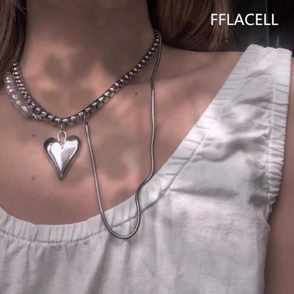 chokers 2021 french love heart pendant pearl asymmetry chain splicing necklace clavicle double layer for couples gifts, Golden;silver
chokers 2021 french love heart pendant pearl asymmetry chain splicing necklace clavicle double layer for couples gifts, Golden;silver