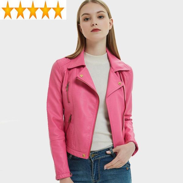 women's leather & faux women motorcycle spring pu autumn coat jacket korean chaqueta cuero mujer kj2005, Black
women's leather & faux women motorcycle spring pu autumn coat jacket korean chaqueta cuero mujer kj2005, Black