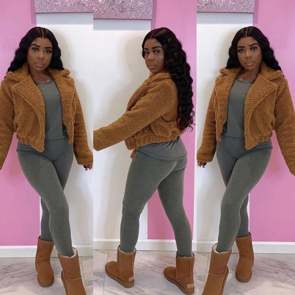 casual coat lapel cardigan women new women's fashion plush, Black;brown
casual coat lapel cardigan women new women's fashion plush, Black;brown