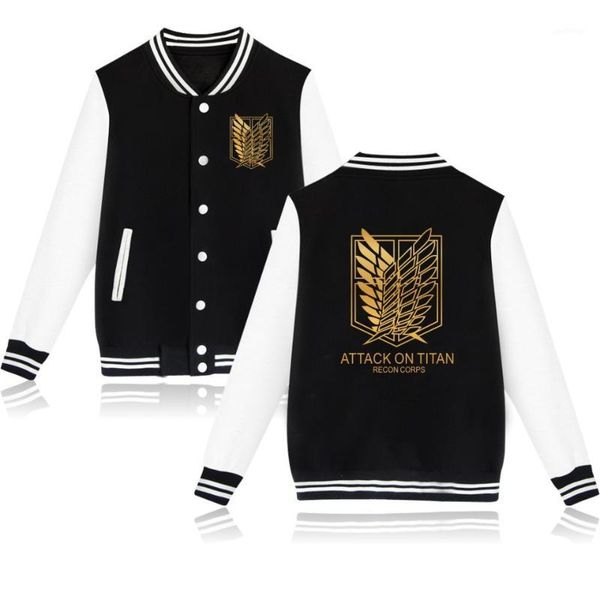 wholesale- 2017 attack on titan recon corps baseball jacket fashion hoodies plus size cotton sweatshirt brand clothing1, Black
wholesale- 2017 attack on titan recon corps baseball jacket fashion hoodies plus size cotton sweatshirt brand clothing1, Black