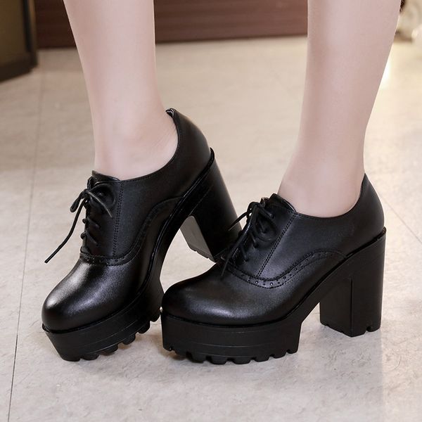 high heeled black ladies women boots lace up low heel casual ankle boots for students shoes woman
high heeled black ladies women boots lace up low heel casual ankle boots for students shoes woman