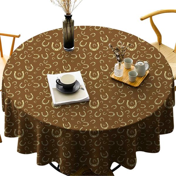 round tablecloth cotton linen dust-proof table cover horse shoe motif vintage pattern with star symbol barn lucky charm design
round tablecloth cotton linen dust-proof table cover horse shoe motif vintage pattern with star symbol barn lucky charm design