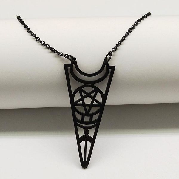 vintage stainless steel statement necklace women black color witch necklaces & pendants jewelry acero inoxidable n422s03, Silver
vintage stainless steel statement necklace women black color witch necklaces & pendants jewelry acero inoxidable n422s03, Silver