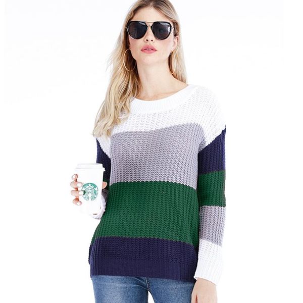 womens sweater fall winter 2020 long sleeve knitted pull over retro contrast color patchwork female clothes casual wear big size, White;black
womens sweater fall winter 2020 long sleeve knitted pull over retro contrast color patchwork female clothes casual wear big size, White;black