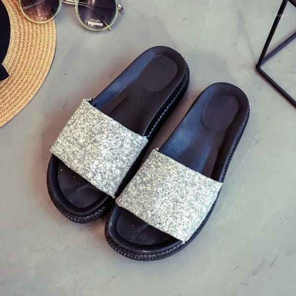 wawfrok women slippers summer 2018 platform sandals bling beach slides comfortable flat shoes chaussure femme1, Black
wawfrok women slippers summer 2018 platform sandals bling beach slides comfortable flat shoes chaussure femme1, Black