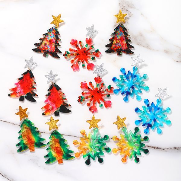 explosive earrings personality creative star christmas tree snowflake earrings christmas gifts, Silver
explosive earrings personality creative star christmas tree snowflake earrings christmas gifts, Silver