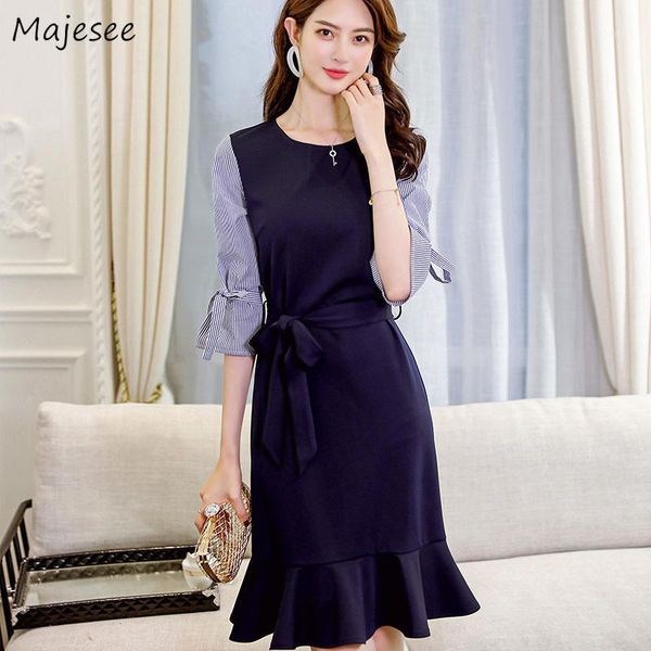 dress women all match elegant korean style new fashion casual slim bow womens dresses patchwork harajuku females flare sleeve1, Black;gray
dress women all match elegant korean style new fashion casual slim bow womens dresses patchwork harajuku females flare sleeve1, Black;gray
