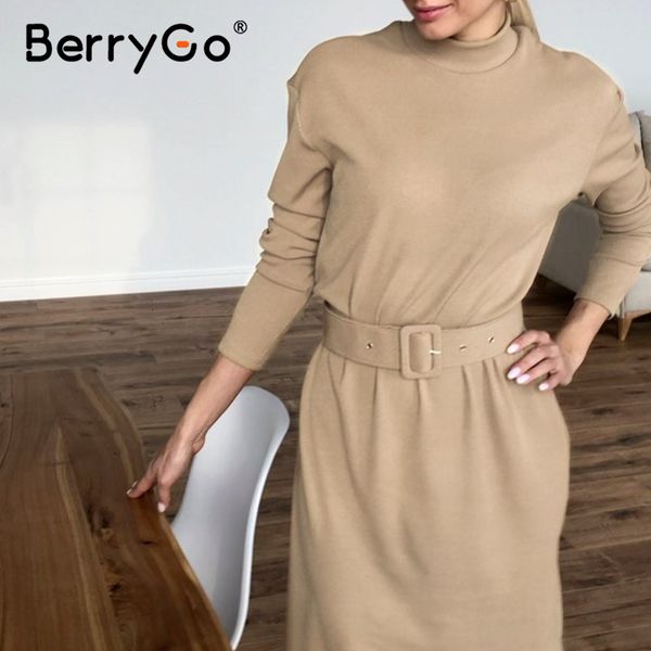 berrygo straight women solid warm dress knitted long sleeve midi dress autumn chic streetwear solid belt ladies work dress 201102, Black;gray
berrygo straight women solid warm dress knitted long sleeve midi dress autumn chic streetwear solid belt ladies work dress 201102, Black;gray