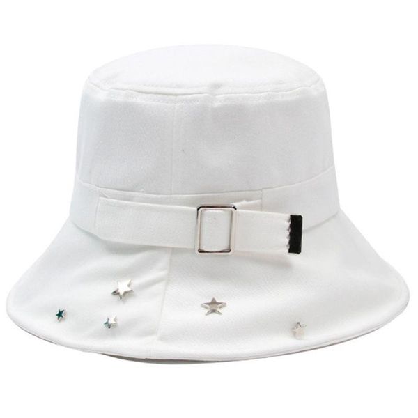 women pentagram star rivets harajuku bucket hat metal buckle decorative outdoor sunscreen hip hop panama fisherman cap, Blue;gray
women pentagram star rivets harajuku bucket hat metal buckle decorative outdoor sunscreen hip hop panama fisherman cap, Blue;gray