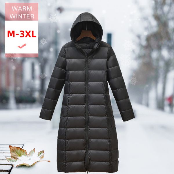 fashion women long white duck down coat female ultra light slim thin hooded feather jacket warm soft casual windproof outwea c1204, Black
fashion women long white duck down coat female ultra light slim thin hooded feather jacket warm soft casual windproof outwea c1204, Black
