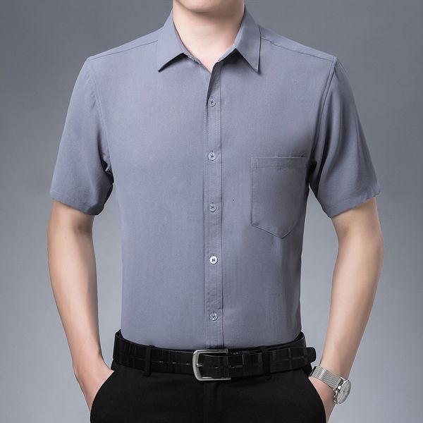 2020 new summer solid color short sleeve men's business leisure shirt for middle-aged and old people, White;black
2020 new summer solid color short sleeve men's business leisure shirt for middle-aged and old people, White;black