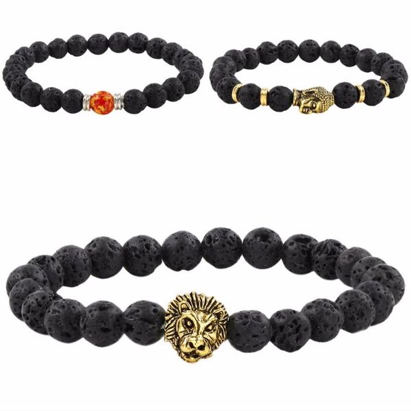 charm bracelets sunyik buddha/lion black lava rock stone beads 8mm elastic bracelet bangle, Golden;silver
charm bracelets sunyik buddha/lion black lava rock stone beads 8mm elastic bracelet bangle, Golden;silver