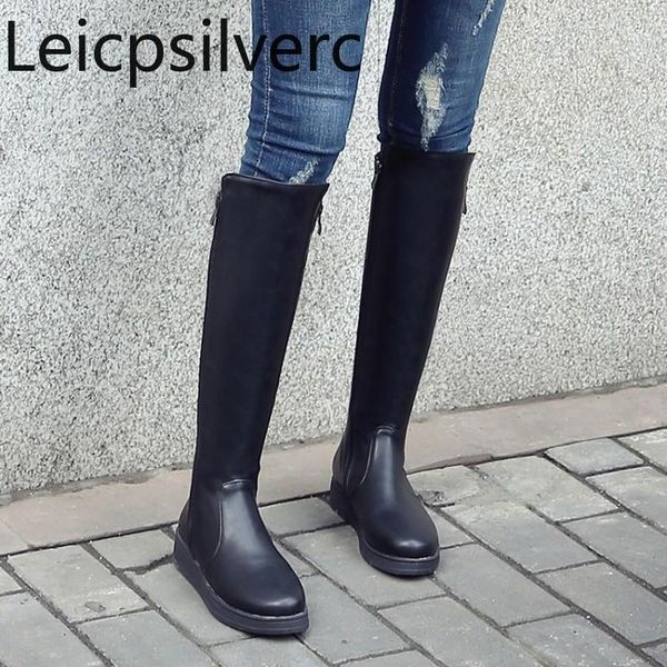 boots women's autumn and winter the fashion round head zipper comfortable low-heeled high tube shoes size 34-431, Black
boots women's autumn and winter the fashion round head zipper comfortable low-heeled high tube shoes size 34-431, Black