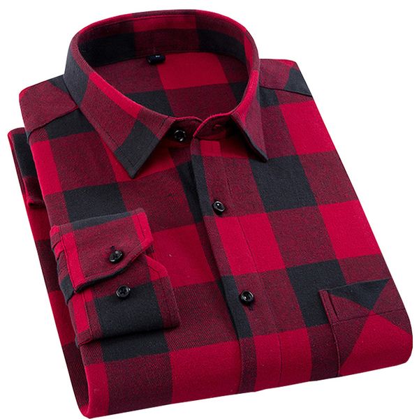 100% cotton flannel men shirts long sleeved checked warm leisure 4xl regular fit male casual pocket social plaid shirt c1211, White;black
100% cotton flannel men shirts long sleeved checked warm leisure 4xl regular fit male casual pocket social plaid shirt c1211, White;black