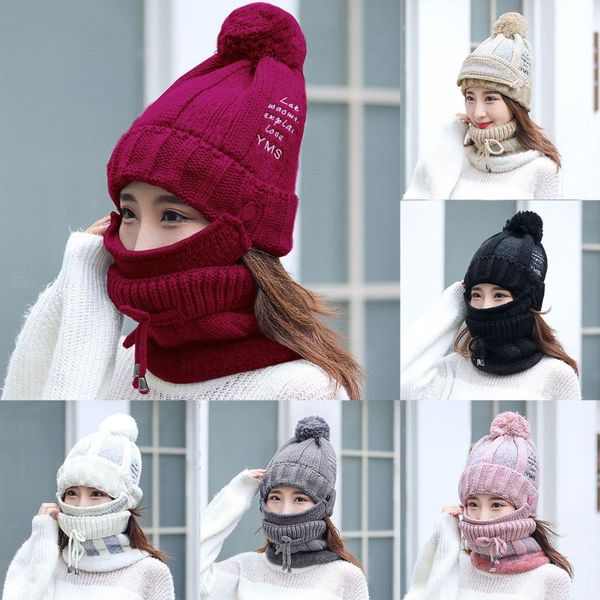 40# women winter beanies velvet thick bib skullies beanie hats dustproof windproof hats female warm 3 pc set knitted wool caps, Blue;gray
40# women winter beanies velvet thick bib skullies beanie hats dustproof windproof hats female warm 3 pc set knitted wool caps, Blue;gray