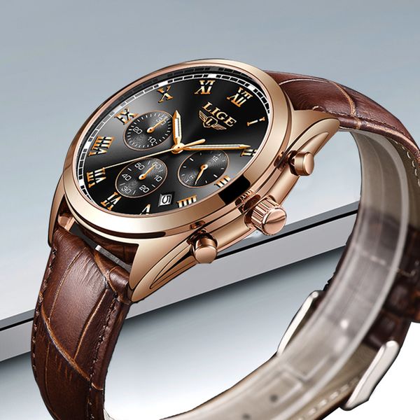 2020 lige gold watch brand man watches with chronograph sports waterproof clock man watches analog quartz watch men, Slivery;brown
2020 lige gold watch brand man watches with chronograph sports waterproof clock man watches analog quartz watch men, Slivery;brown