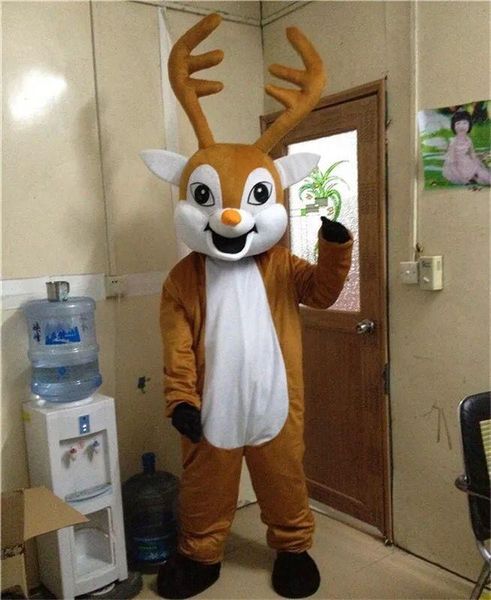 2018 reindeer mascot costume fancy dress size, Red;yellow 
2018 reindeer mascot costume fancy dress size, Red;yellow