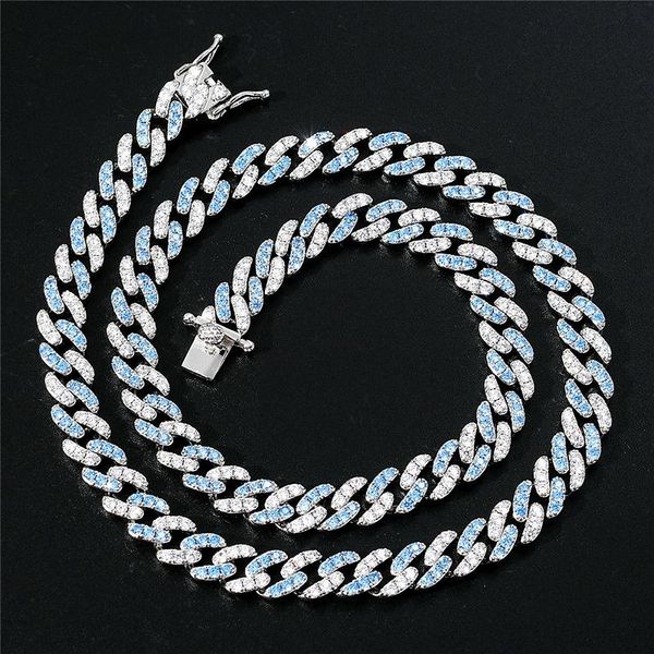 chains 9mm trendy hip hop necklace bracelet for men blue white zircon cuban chain rock luxury women accessories gifts, Silver
chains 9mm trendy hip hop necklace bracelet for men blue white zircon cuban chain rock luxury women accessories gifts, Silver