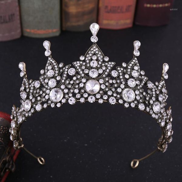 diezi baroque fashion vintage black white crystal princess tiara crown headband bridal diadem crown women wedding hair jewelry1, Golden;silver
diezi baroque fashion vintage black white crystal princess tiara crown headband bridal diadem crown women wedding hair jewelry1, Golden;silver