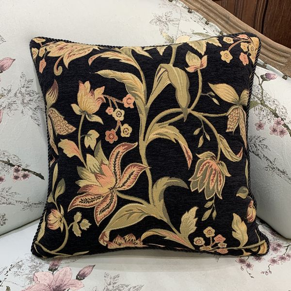 deluxe floral black chenille american sytle velvet pipping throw pillow case soft heavy cushion cover 45 x 45cm sell by piece
deluxe floral black chenille american sytle velvet pipping throw pillow case soft heavy cushion cover 45 x 45cm sell by piece
