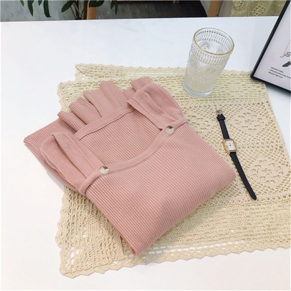2021 new neck sweater women buttons niche design sense solid color bottoming shirt all-match slim fit is5p, White;black
2021 new neck sweater women buttons niche design sense solid color bottoming shirt all-match slim fit is5p, White;black