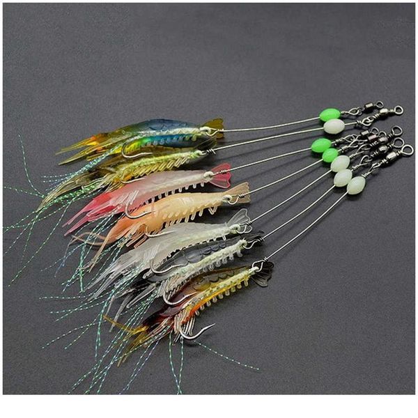 7pcs 8cm 5g luminous fake shrimp soft sile artificial bait with bead swivels hook for fishing sea fishin jlllcd
7pcs 8cm 5g luminous fake shrimp soft sile artificial bait with bead swivels hook for fishing sea fishin jlllcd