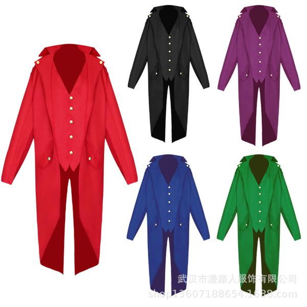 2019 medieval clothing men's medium length punk tuxedo for men, Black;gray
2019 medieval clothing men's medium length punk tuxedo for men, Black;gray