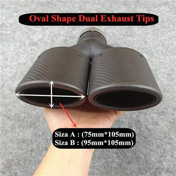 oval shape matte carbon exhaust tips muffler nozzle for for car styling stainless steel exhaust system tail pipes1
oval shape matte carbon exhaust tips muffler nozzle for for car styling stainless steel exhaust system tail pipes1