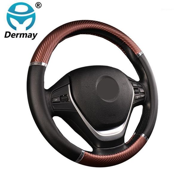 dermay universal car steering wheel cover artificial leather+carbon fibre 5 colors comfortable non-slip automobile car styling1
dermay universal car steering wheel cover artificial leather+carbon fibre 5 colors comfortable non-slip automobile car styling1