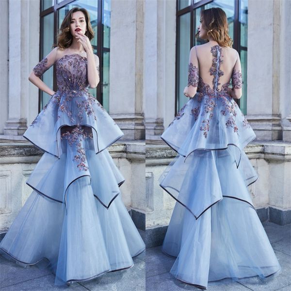 design puffy evening dresses illusion sheer crystal beads lace applique custom made prom dresses tiered tulle formal party dress, Black;red
design puffy evening dresses illusion sheer crystal beads lace applique custom made prom dresses tiered tulle formal party dress, Black;red