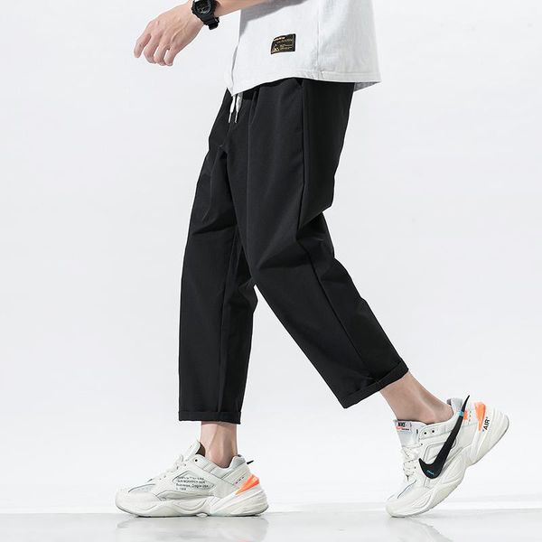 men's pants spring and autumn simple nine large size sports fat loose straight casual fashion, Black
men's pants spring and autumn simple nine large size sports fat loose straight casual fashion, Black