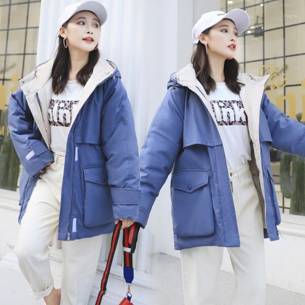 women winter jacket coat loose parkas patchwork thickening warm coat hooded female down cottonjacket coats1, Black
women winter jacket coat loose parkas patchwork thickening warm coat hooded female down cottonjacket coats1, Black