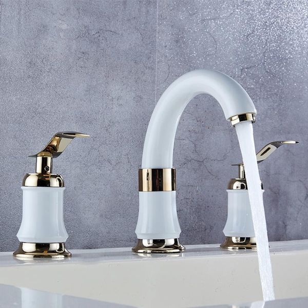 bathroom sink faucets basin retro white mixer tap dual handle deck mounted 3 hole brushed faucet and cold water1
bathroom sink faucets basin retro white mixer tap dual handle deck mounted 3 hole brushed faucet and cold water1