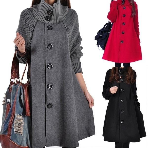 2021 new autumn women's long woolen coats casual scarf collar bating sleeve blends overcoat loose hoodies jacket cli5, Black
2021 new autumn women's long woolen coats casual scarf collar bating sleeve blends overcoat loose hoodies jacket cli5, Black