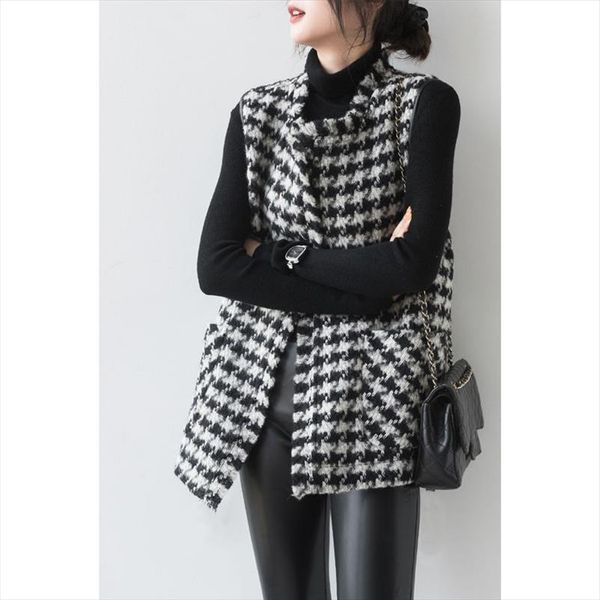 womens vest summer 2021 small thin loose waistcoat plaid ladies fashion cardigan outwear shepherd check tweed vests, Black;white
womens vest summer 2021 small thin loose waistcoat plaid ladies fashion cardigan outwear shepherd check tweed vests, Black;white