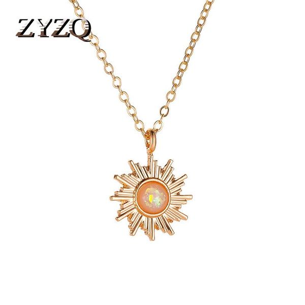 zyzq new wedding jewelry sun flower imitation opal pendant necklace for women fashion little sun sweater chain bridal necklace, Silver
zyzq new wedding jewelry sun flower imitation opal pendant necklace for women fashion little sun sweater chain bridal necklace, Silver