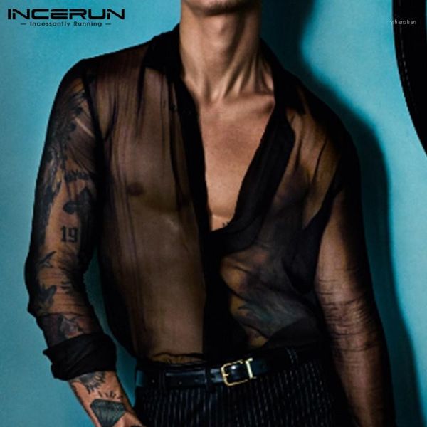 incerun men solid color long sleeve lapel shirt fashion breathable thin button mens clubwear party casual blouse streetwear1, White;black
incerun men solid color long sleeve lapel shirt fashion breathable thin button mens clubwear party casual blouse streetwear1, White;black
