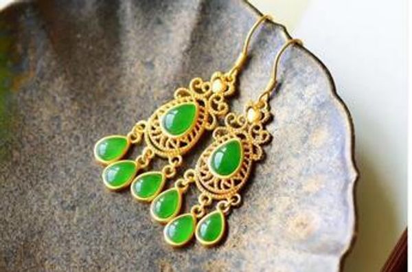 wholesale price white green jade water drop earring pendant jewellery, Golden;silver
wholesale price white green jade water drop earring pendant jewellery, Golden;silver